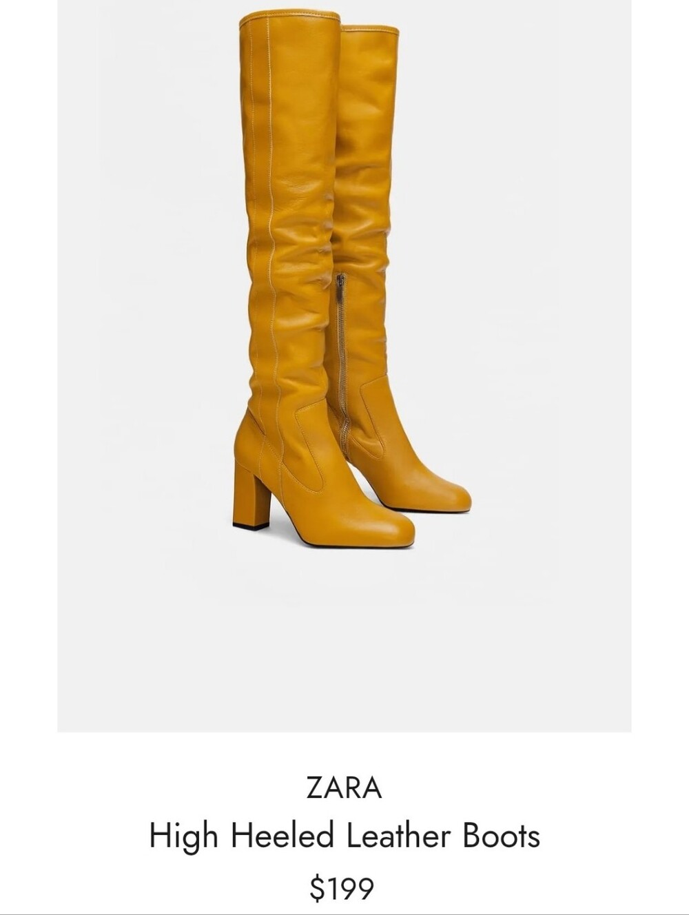 Zara Leather Heeled Boots